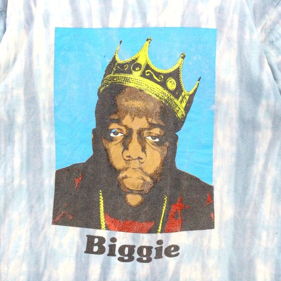 The Notorious B.I.G Tie Dye T-Shirt Men's Multicolor Short Sleeve Biggie Graphic - Picture 4 of 8